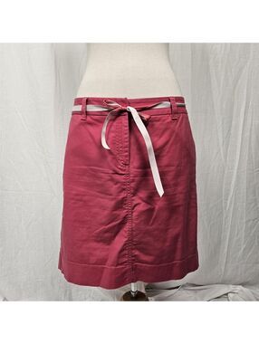 Ann Taylor Dark Pink Cotton Skirt Playground Prep Y2k Style, 10